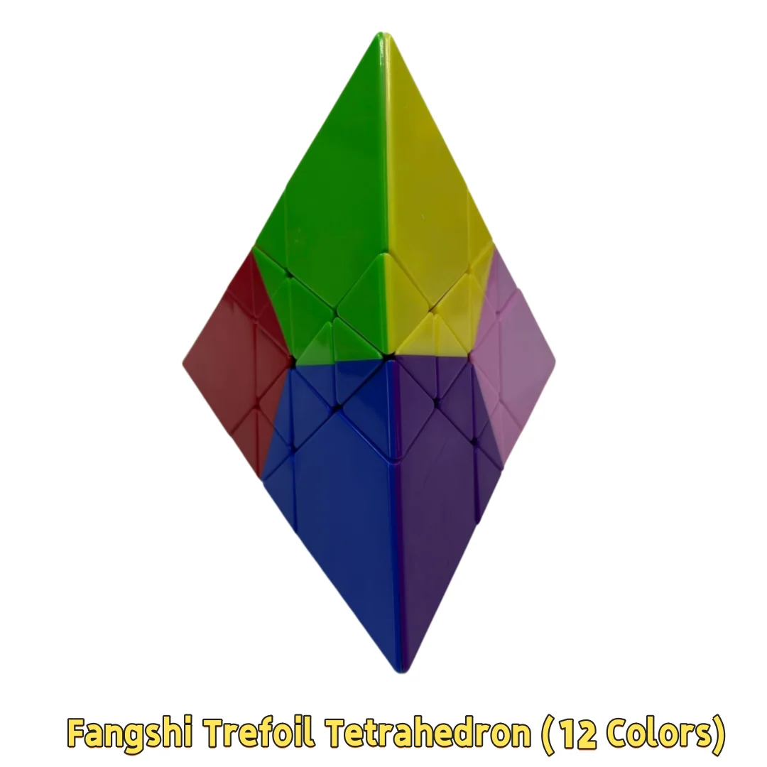 FangShi Three Leaf Pyramid Magic Cube Rhombohedron III Trefoil Tetrahedron Strange Shape Professional Puzzle Toys