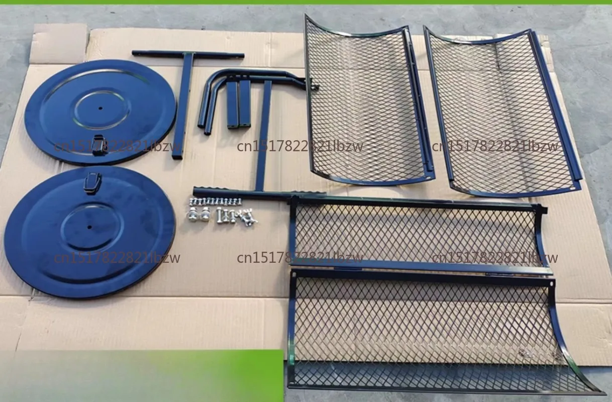 Esparcidor de turba en tambor, adecuado para plantar y sembrar, esparcidor de malla metálica ligero y duradero, utilizado para césped.