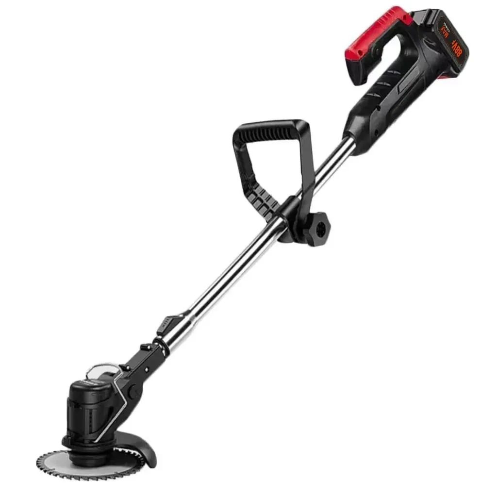 Cordless DIY lawn mower 21V high carbon steel blade, lithium battery electric  mower, power  mower
