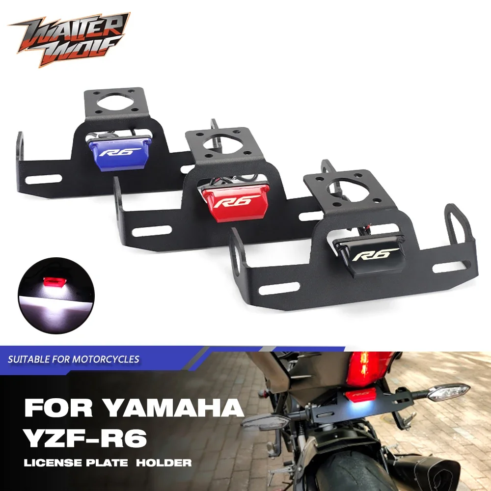 For YAMAHA YZF R6 2006-2022 License Plate Holder Motorcycle Accessories Number Bracket Tail Tidy Fender Eliminator Frame YZFR6