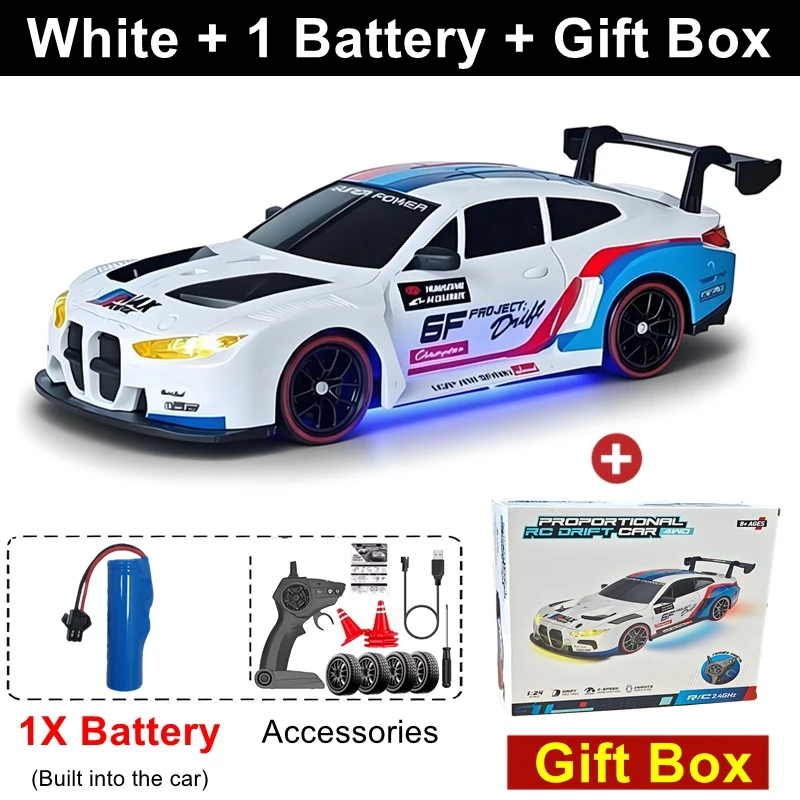 Nieuwe 4WD Afstandsbediening Drift Auto Full Size 1:24 Mini Afstandsbediening Racewagen Model 2.4G Radio Hoge snelheid RC Auto Jongen Speelgoed Cadeau