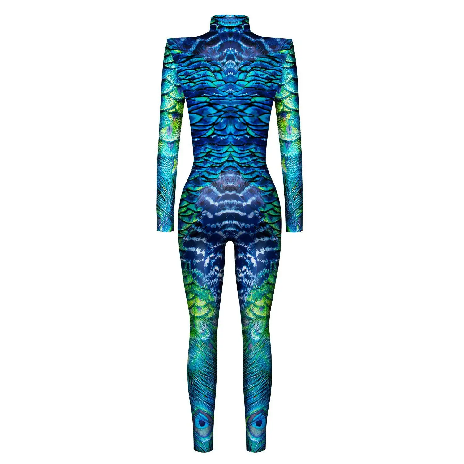 Damen Herren 3D-Gedruckter Tier-Schlangenschädel Cosplay-Bodysuit Erwachsenen-Halloween-Cosplay Zirkus-Radfahrer-Kostüm Karneval-Jumpsuit – Detail 10