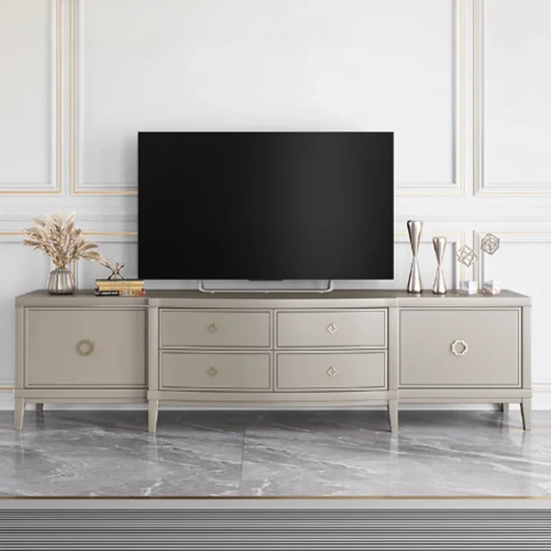 

Design Drawers Wooden Tv Stand Living Room Modern Universal Luxury Tv Table White Floor Designer Fernsehtisch Furniture Home