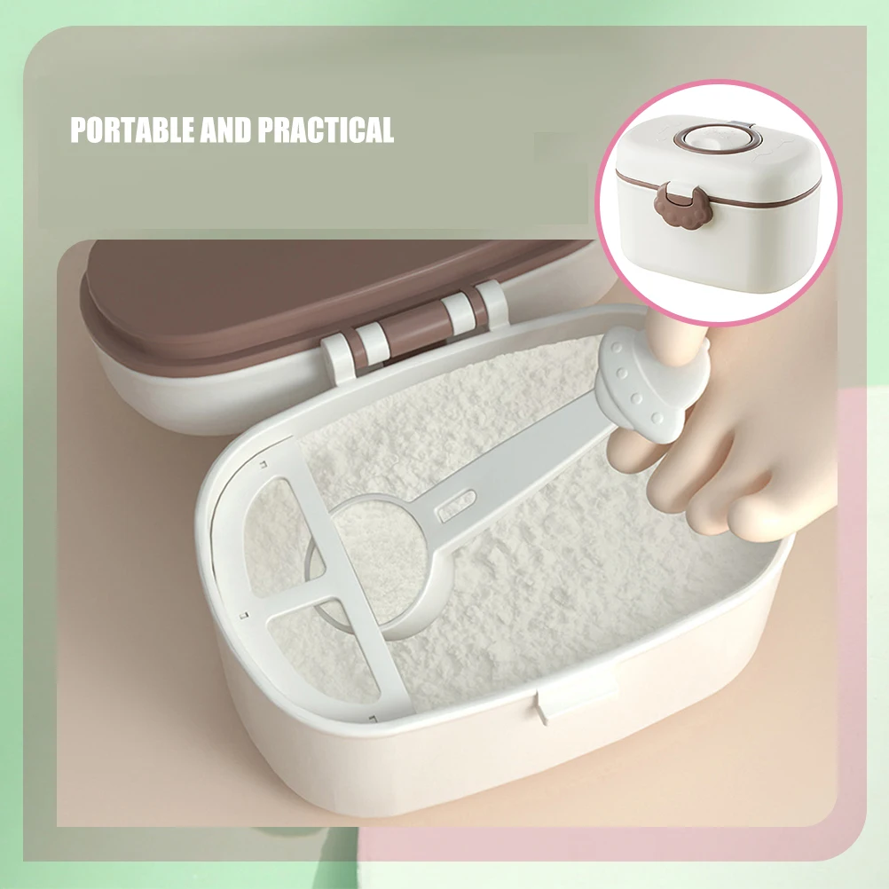 

2 pcs Milk Box Formula Container Travel White PP Portable Portable Milk Powder Container Leak Proof Storage Baby Toddler