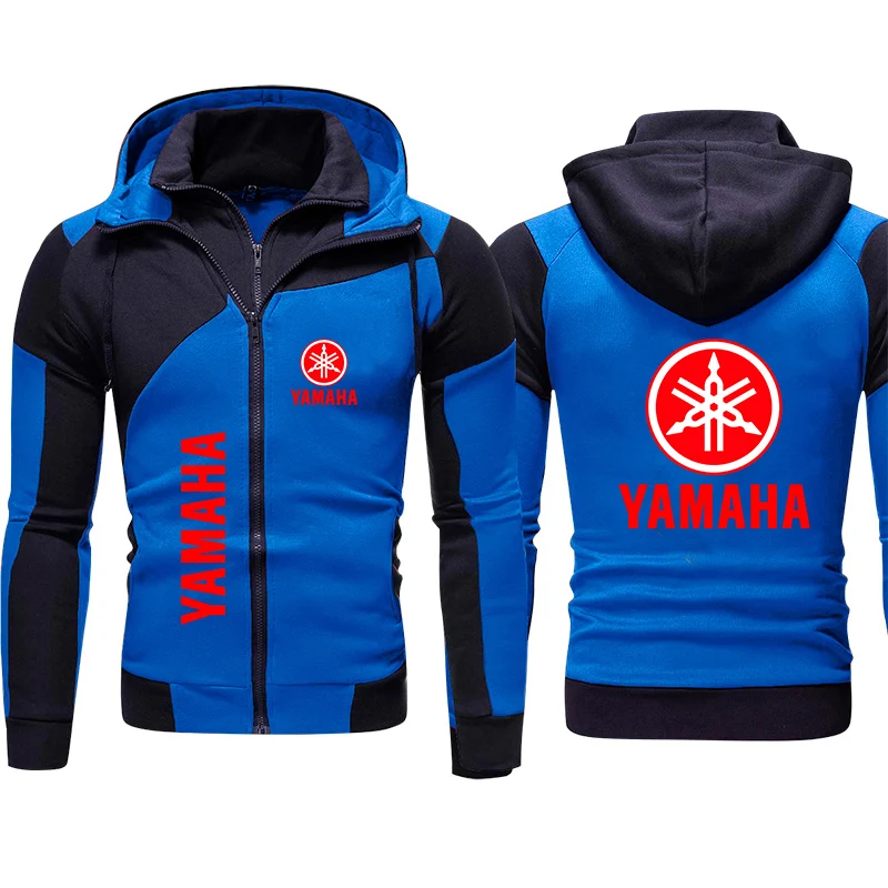 Yamaha erkek Hoodie araba logosu baskı motosiklet yarış ceket Zip kazak kazak Biker ceket Yamaha giyim erkek kırmızı Hoody