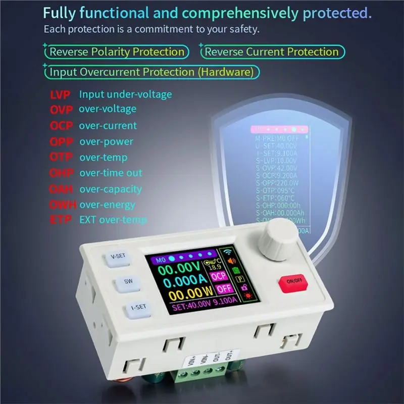 A13E-SK180S DC Buck Boost Converter 180W 9A CNC Adjustable Regulator CC CV Lab Solar Power Module