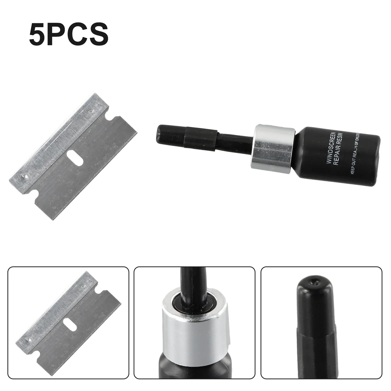 

5PCS Automotive Glass Repair Fluid Car Windshield Resin Crack Tool Kit Repair Most Crack Types On Car Casement Car Accessor