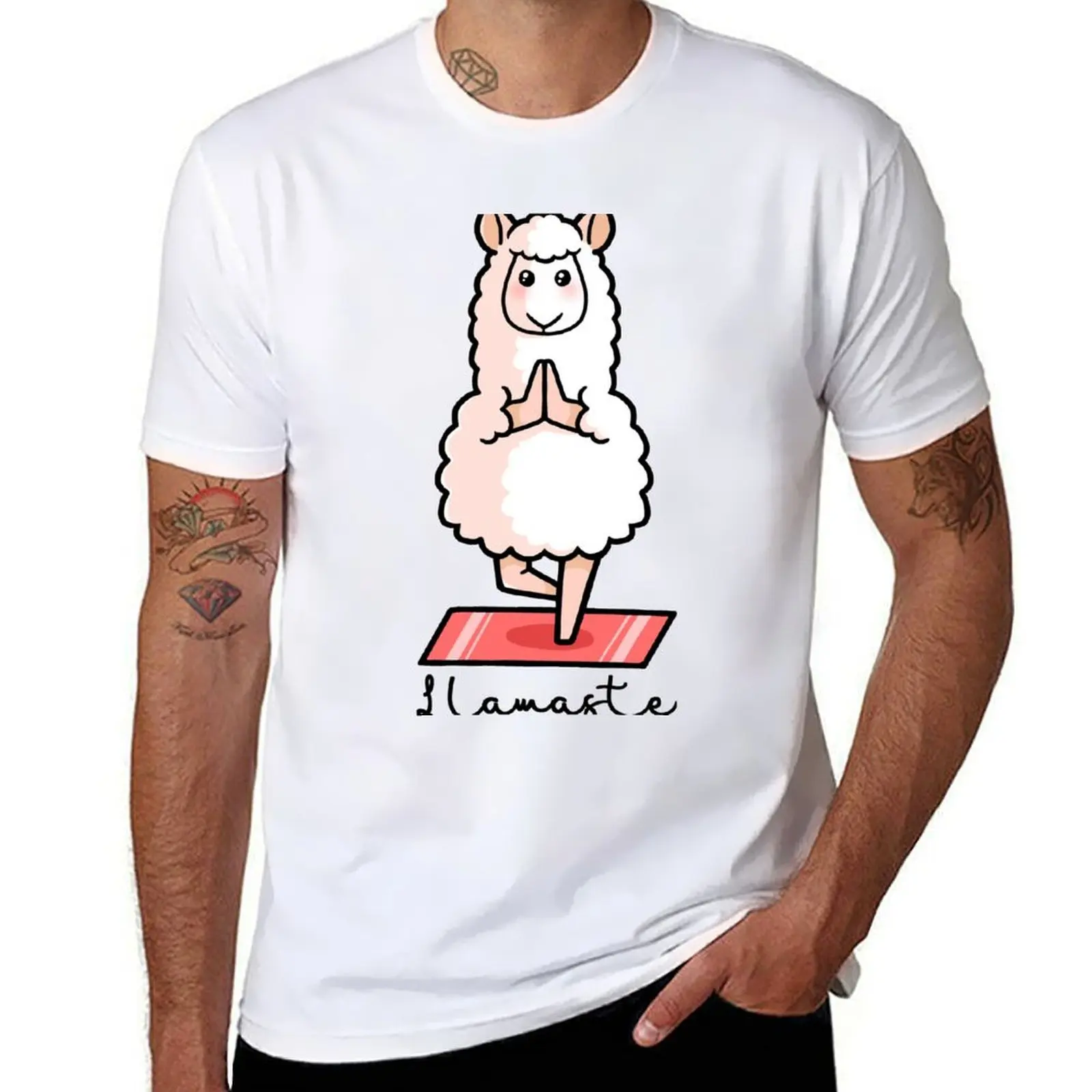 

Llamaste - Yoga Llama T-Shirt t shirts designer t shirt for man 100 percent cotton T-Shirt