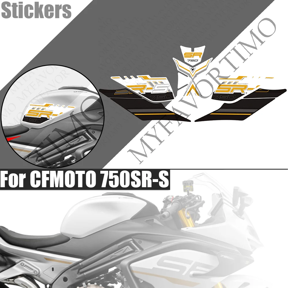 

For CFMOTO 750SR-S Motorcycle Bike Tank Pad TankPad Cap Grips Gas Fuel Knee Stickers moto Decals Protector 750SRS 750 SRS SR S