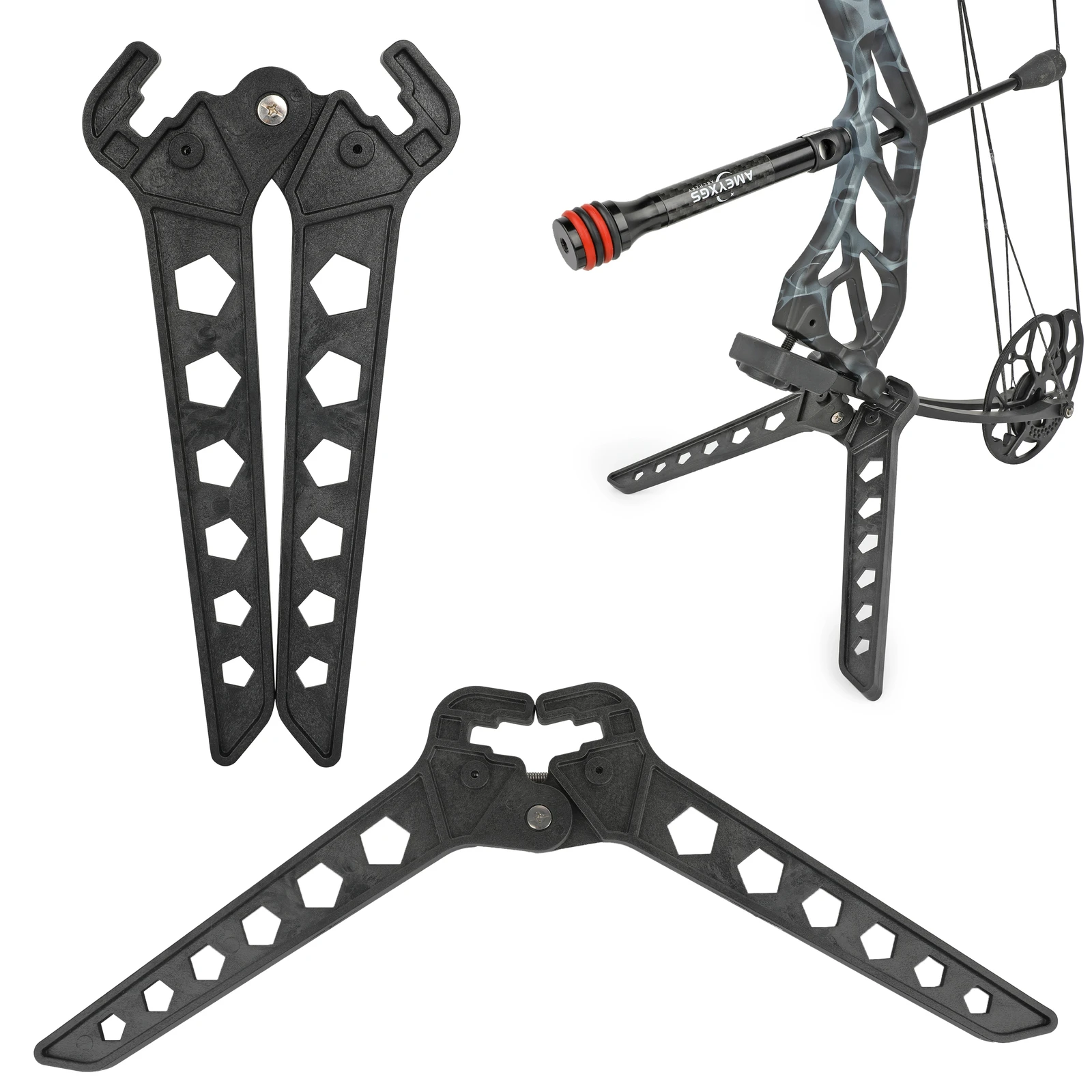 Compound Bow Stand Supporter Holder Kick Rack Portable Adjustable Archery Bow Hunting Shooting Accessories