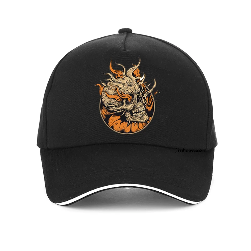 Flame Skull Head Baseball Cap Men Women punk style tiger Hip-hop hat Fashion Men Women Adjustable Snapback Bonnet