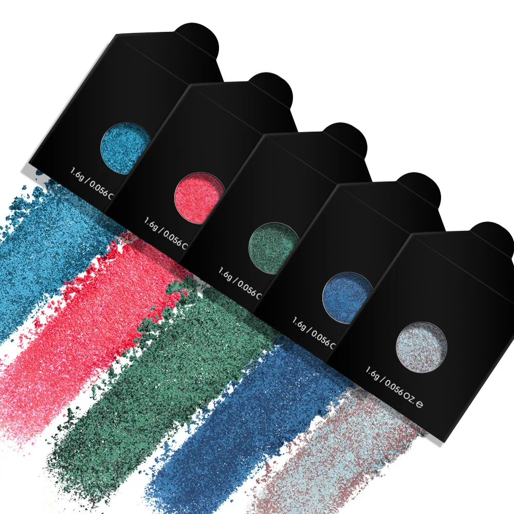 10-kleuren oogschaduw zwart-wit parel kleurenpalet make-up metalen flits waterdichte langdurige aardappelpuree oogschaduw