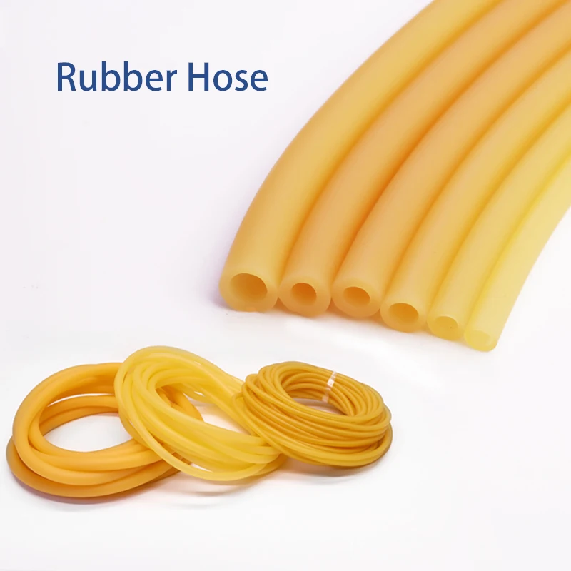 Nature Latex Rubber Hoses, Slingshot Tubing, High Resilient, Elastic Surgical Medical Tube, ID1.6~12mm, Catapult, 1m