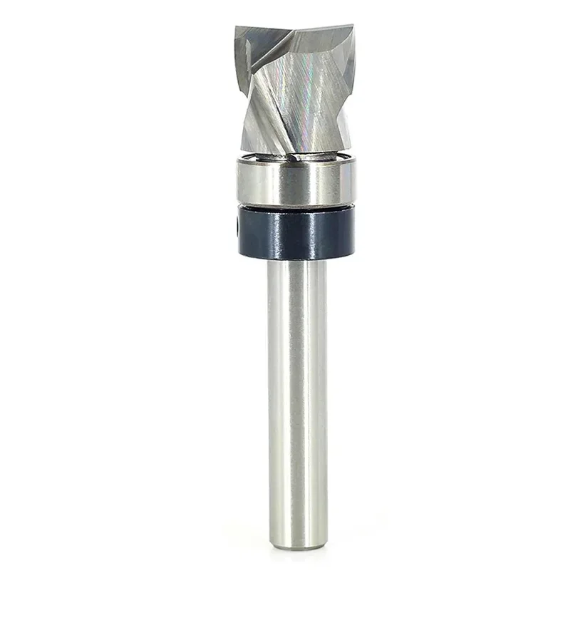 For Woodworking Milling Cutter Spiral Trim Router Bit 14 Inch Shank with Solid Steel Body and Anti Kickback Feature