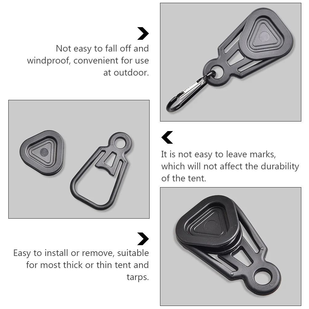 

10Pcs Tarp Tent Clamp Secure Windproof Outdoor Tarp Clip for Camping Hiking Lightweight Easy to Use No Scratch Design