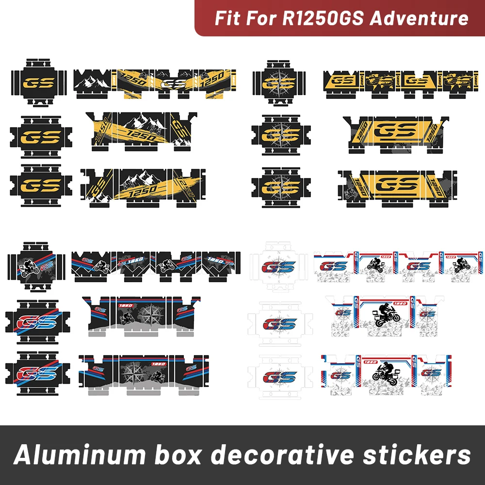 

Подходит для R1250GS Adventure R 1250 GS R 1250GS ADV GSA 2019-2023, алюминиевая коробка для мотоцикла, декоративные наклейки, корзины, верхние наклейки на корпус