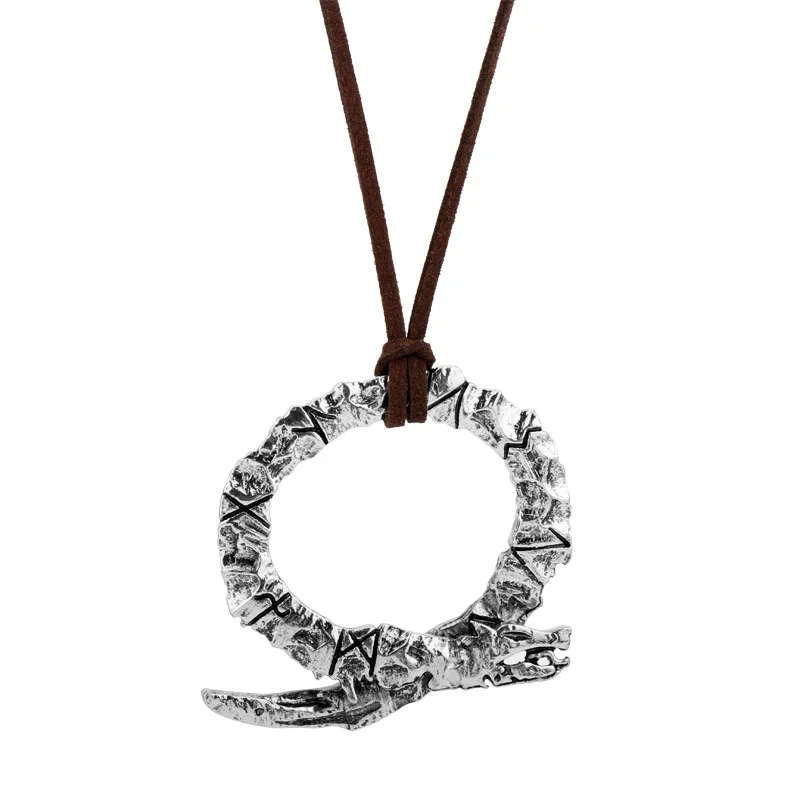 Jogo deus da guerra colar runas em torno do símbolo pingente colar masculino jóias fãs amigo presentes