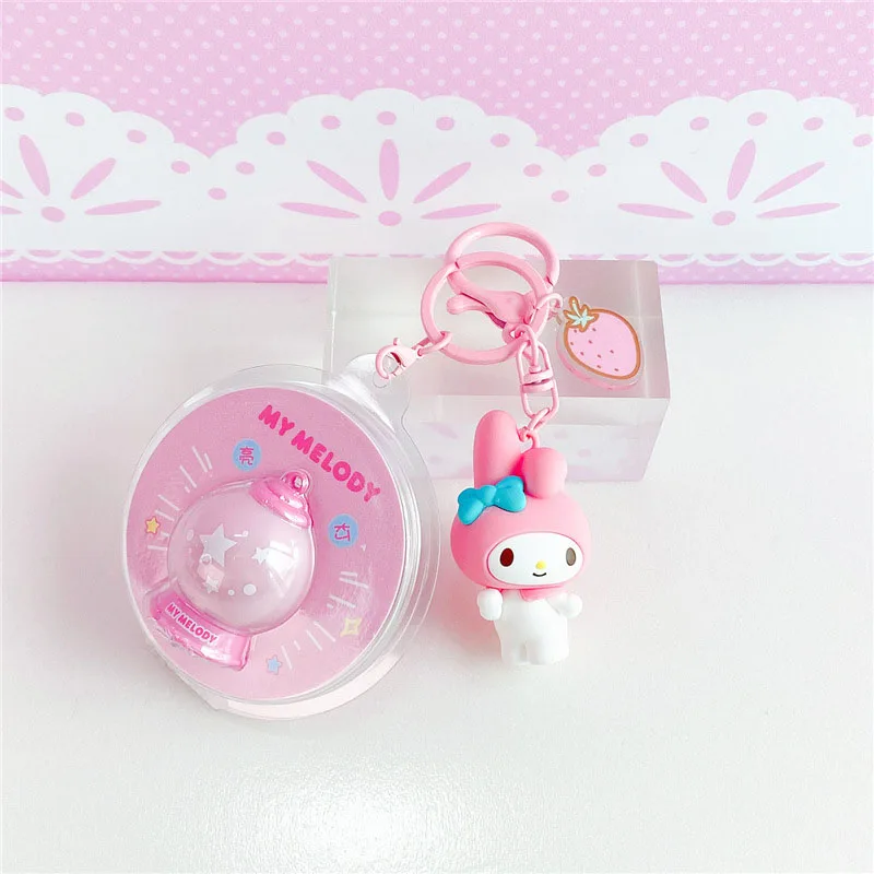 Sanrio Sparkling Planet portachiavi Cartoon Cinnamoroll portachiavi per bambini Pochacco zaino pendenti studenti Festival regali giocattoli