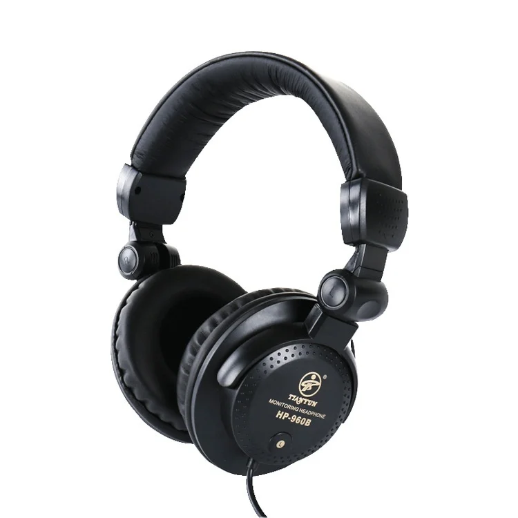 TIANYUN HR-960B Bass Noise Isolating PC Headset Studio DJ Music Headphone  Earphones Remote Stereo Hifi Monitors Earbuds