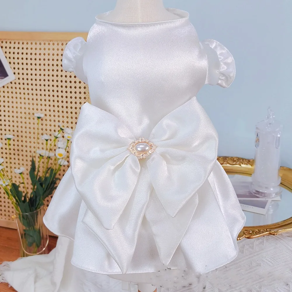 

Comfortable Cute Pet Clothes Soft Fashion Dog Wedding Dress Design Breathable Cat Princess Skirt Spring Summer Autumn