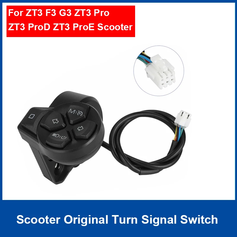 Original Turn Signal Switch for ZT3 F3 G3 Electric Scooter for ZT3 Pro ProD ProE Scooters Anti slip Tactile Switch Button Parts