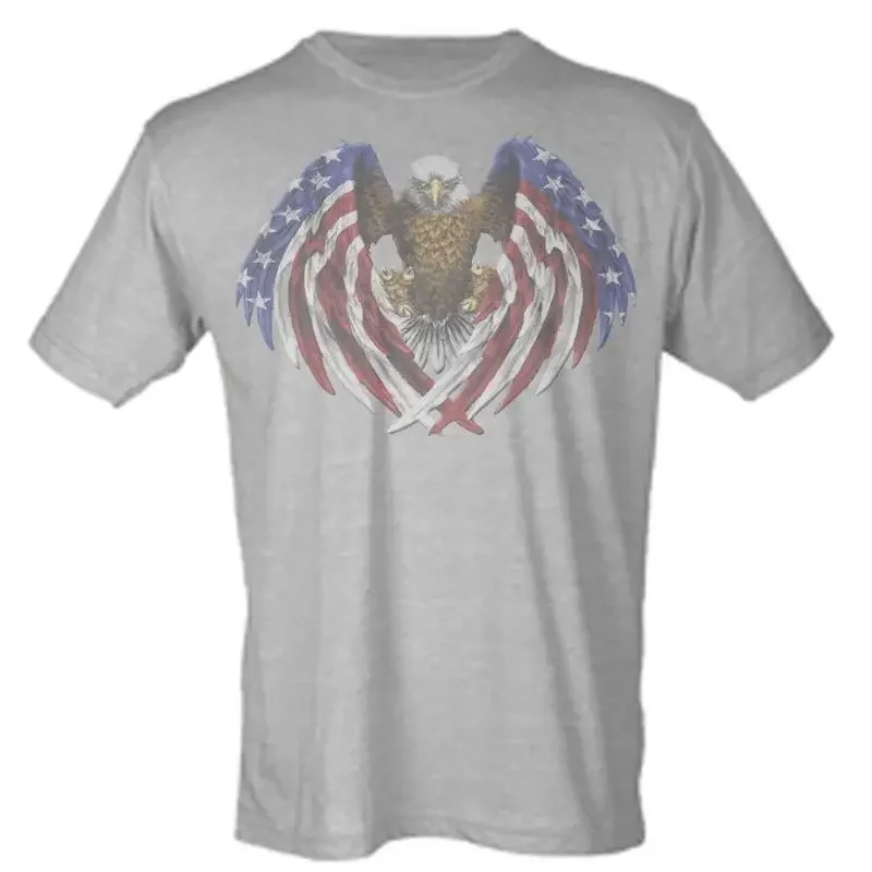 American Flag Eagle Wings United States Sublimation Men's T Shirt