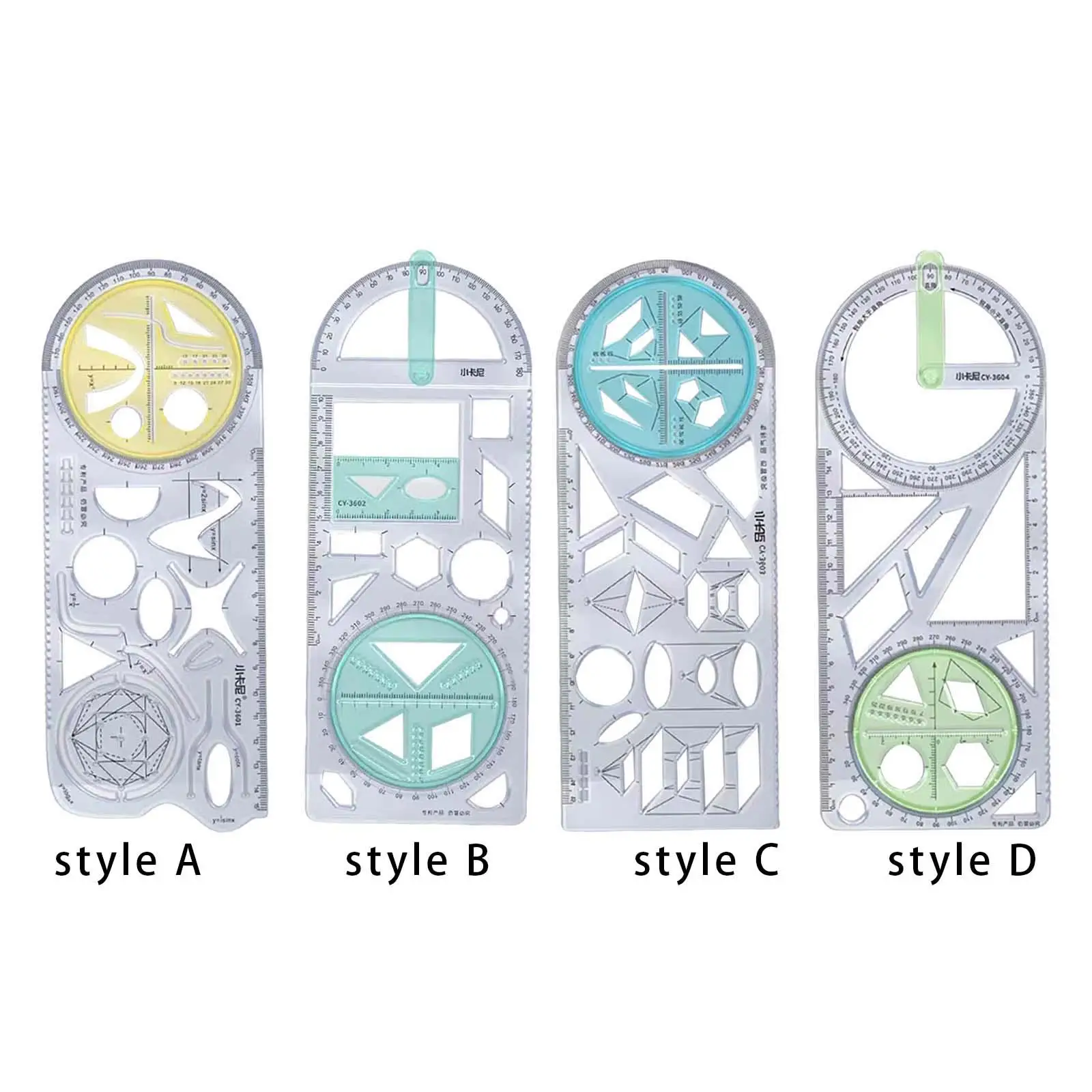 Multifunctional Geometric Ruler Drawing Template Ruler Supplies Measuring Ruler Measuring Stencil for Teachers Writing Sewing