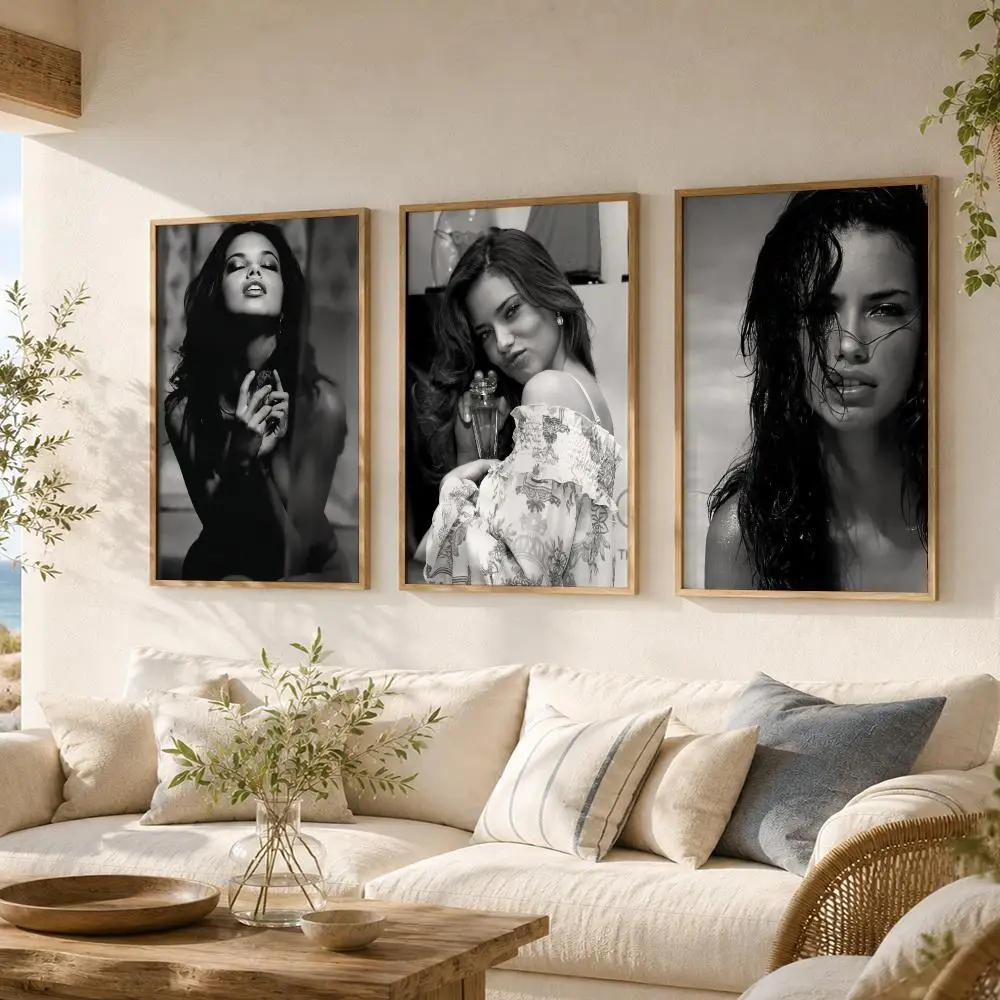 Supermodels A-Adriana Lima Poster Self Adhesive Wall Stickers Wall Art Decor Mural Painting Decals for Living Room Office Home