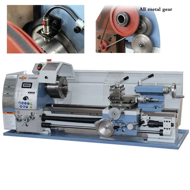 JY290VFParallel Bars Metal Processing Lathe Home Machine Tool Beads Woodworking Industrial Brushless Motor metal lathe50~180ORPM