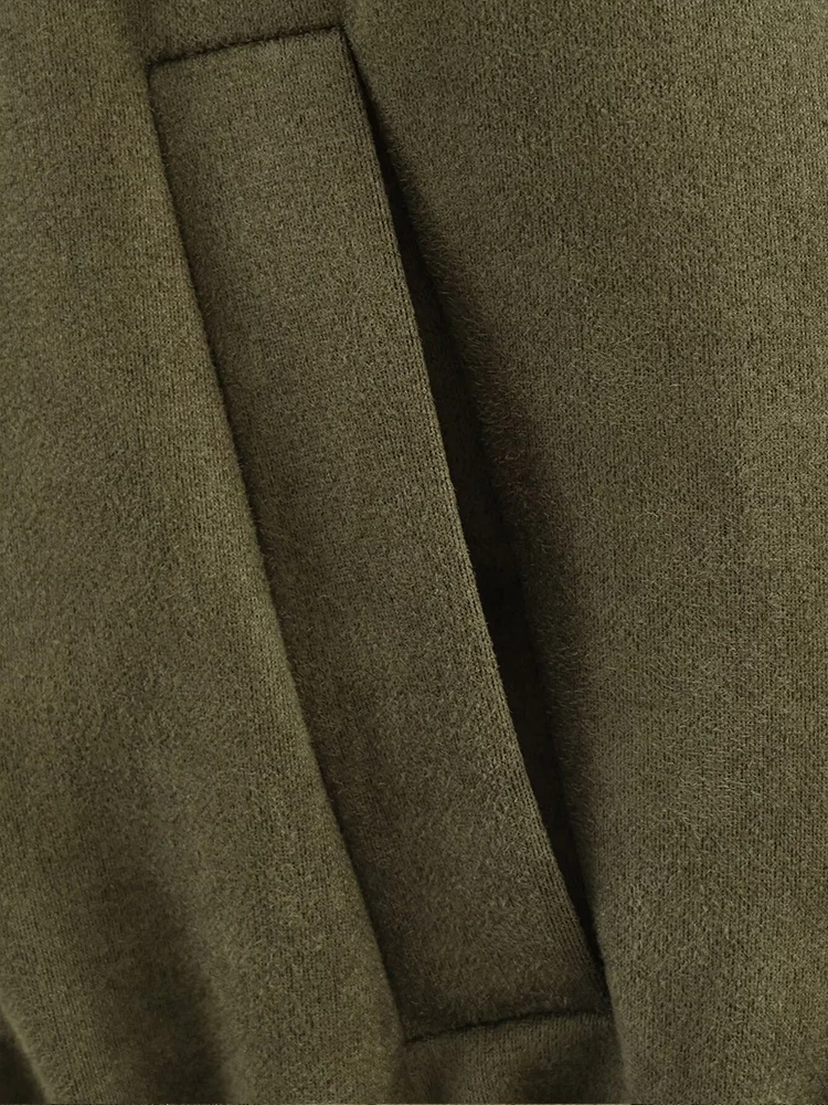 HH Women Autumn 4 Colors Retro Versatile Lapel Bomber Coat Jacket Female Casual Zipper Pocket Pleated Design Streetwear Outwear