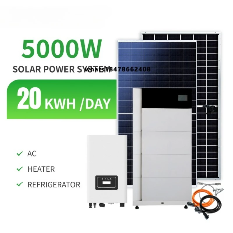 Complete 1kw to 5000w solar system off-grid photovoltaic generator kit for house 3kw systems with 10kWh storage