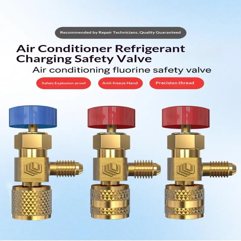Essential R410a R22 Adapter for Air Conditioning with Built-in Liquid Safety Valve and Thread Support
