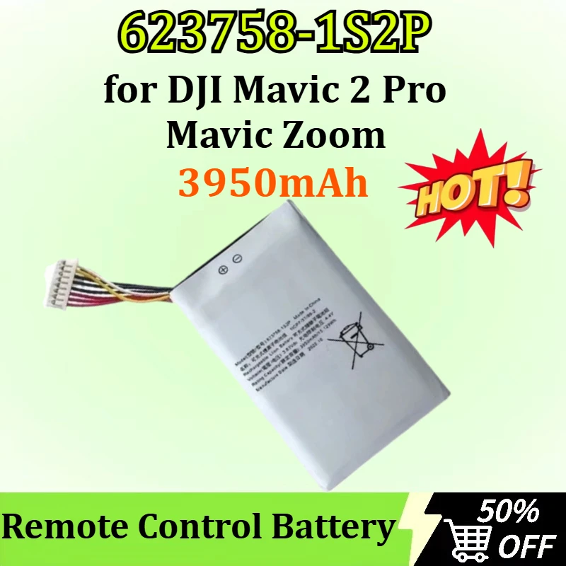 

High-Capacity 623758-1S2P 3.83V 3950mAh Replacement Battery for DJI Mavic 2 Pro /Mavic Zoom UAV Remote Control Batteries