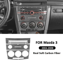 For Mazda 3 2004-2009 Carbon Fiber Car Center Multimedia Air Condition Control Panel Adjusting Buttons Knobs Cover Trim Sticker