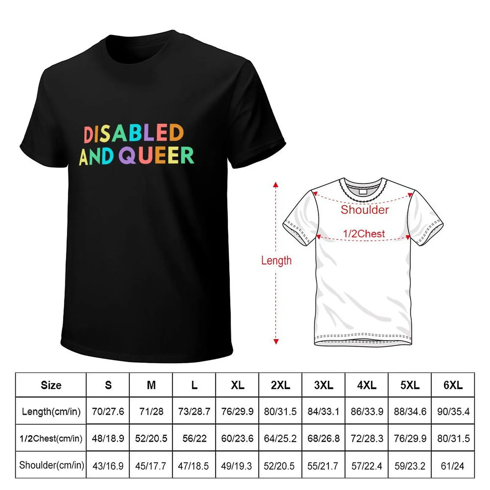 Disabled and queer T-Shirt UV Protection Outdoor Tee Shirt