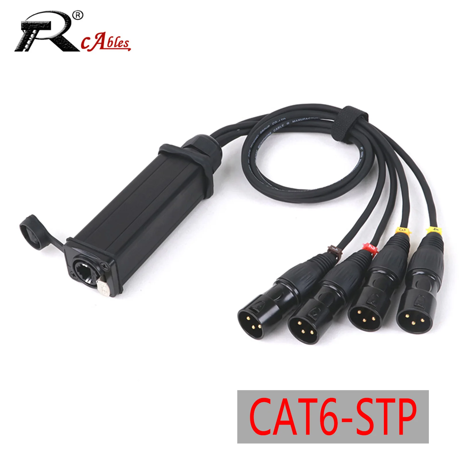 1PC 4 Channel 3 Pin XLR Audio Network CAT6 Cable for Stage Sound Lighting and Recording Studio XLR Male/Female To RJ45 Ethercon