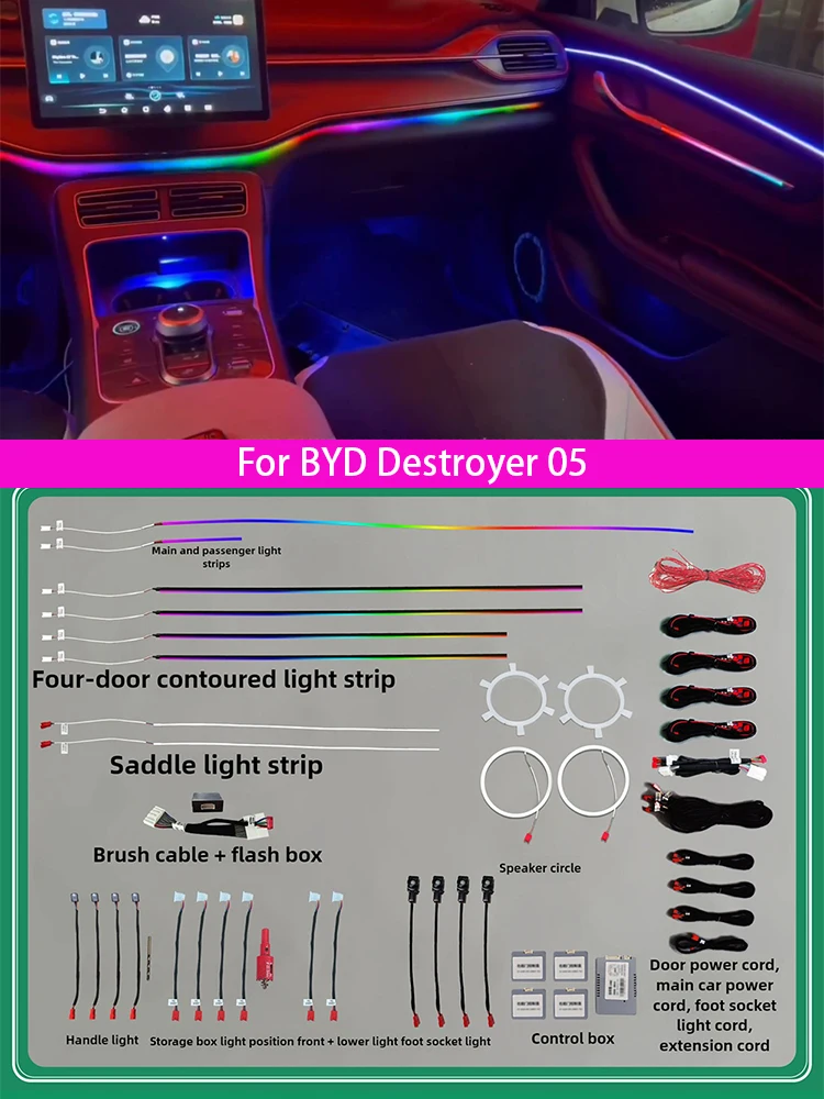 

For BYD Destroyer 05 Atmosphere Light Atmosphere Light Decorative Light Color Light Decorative Strip Modified Light Color Light