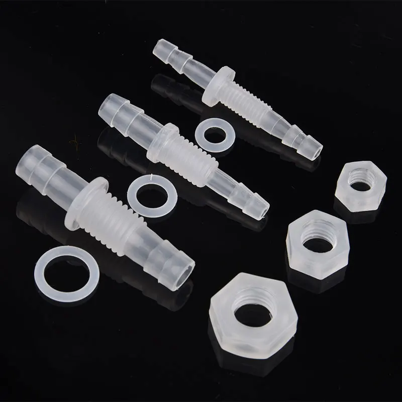 

5~200Pcs M6~M10 To 3~8mm PP Pagoda Direct Connector + Nut Silicone​ O-Ring Aquarium Tank Air Pump Hose Joint Garden Irrigation