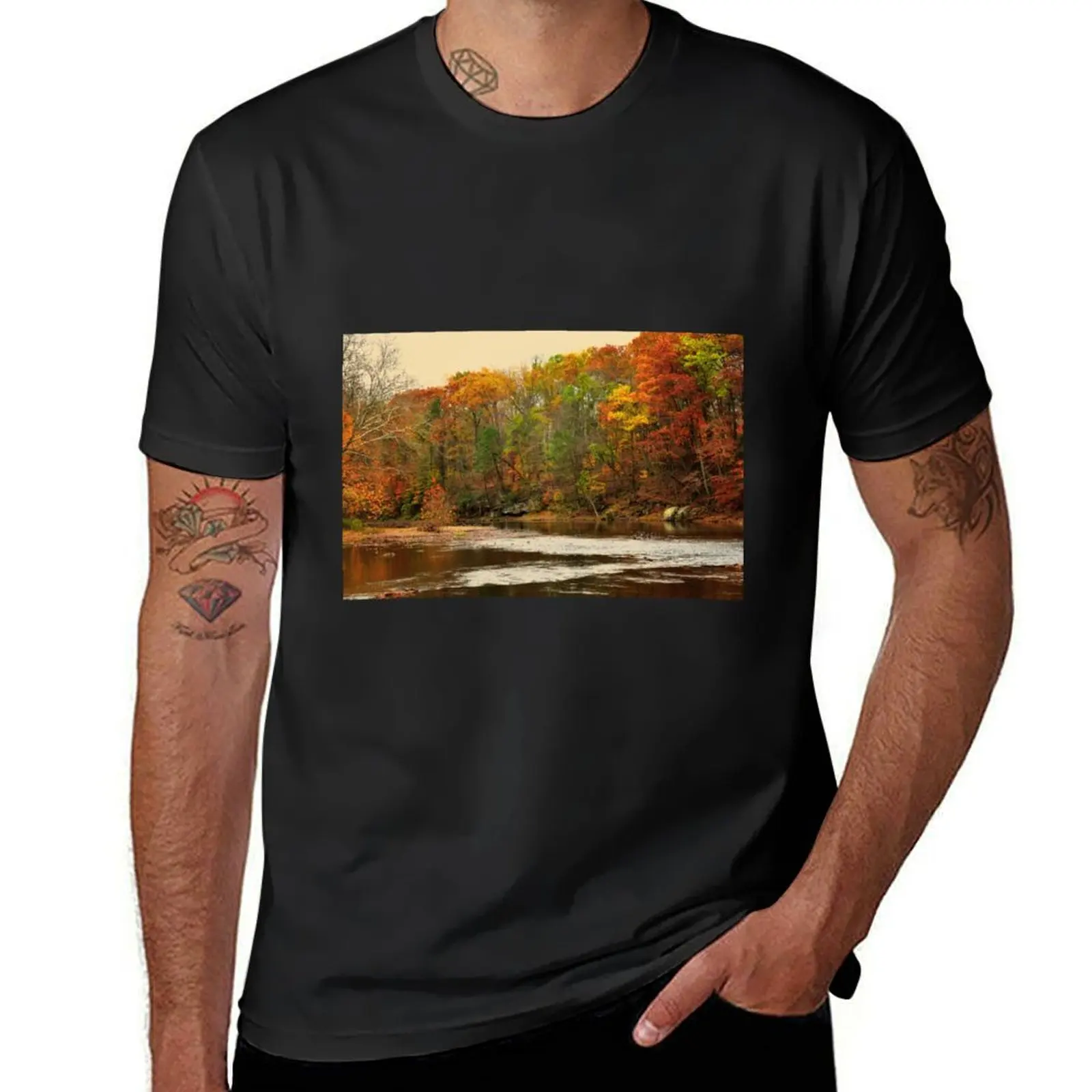 

Fall At Neshaminy Creek T-Shirt funnys Aesthetic clothing Short sleeve tee men