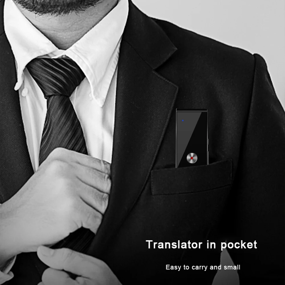 T8 مترجمات صوتية ذكية صغيرة محمولة 44 لغة في الوقت الحقيقي مترجم صوتي مترجم ذكي للسفر اللاسلكي