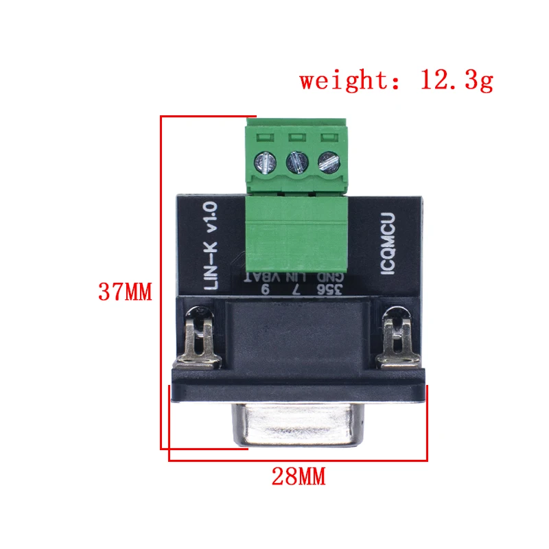 CAN adapter Female DB9 LIN Board PCAN USB to CAN terminal resistance 120 Wiring terminals