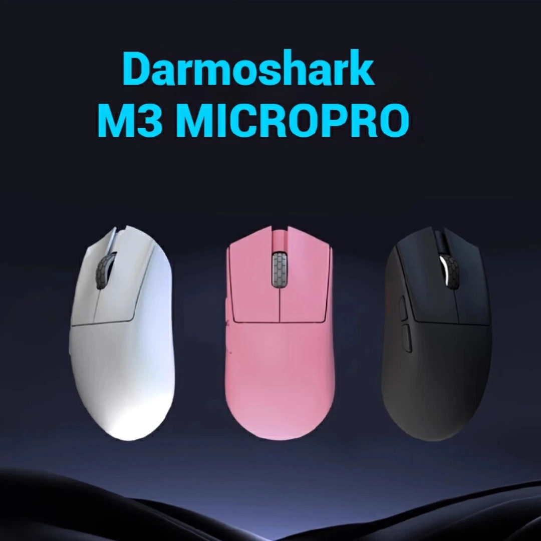 

Darmoshark M3 MICROPRO Wireless Mouse Lightweight 42g Tri-mode PAW3950 Gaming Mouse 8000Hz 0.125ms 30000DPI E-Sport FPS