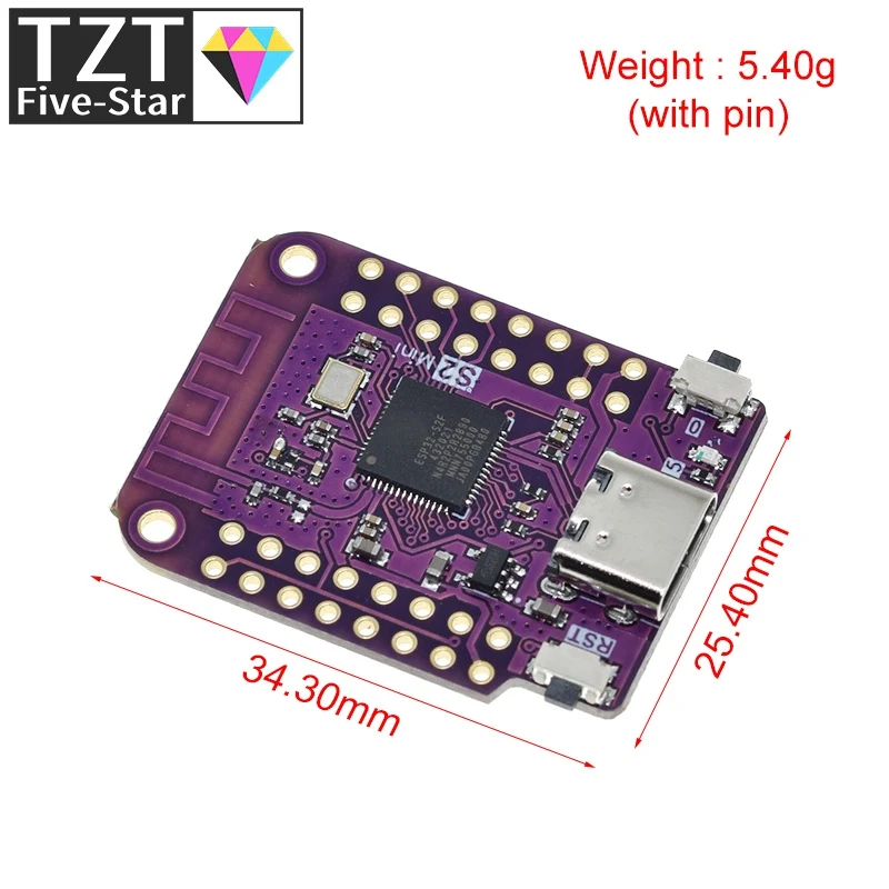 ESP32 S2 Mini WIFI Board Based ESP32-S2FN4R2 ESP32-S2 4MB FLASH 2MB PSRAM MicroPython For Arduino Compatible D1 mini upgrade