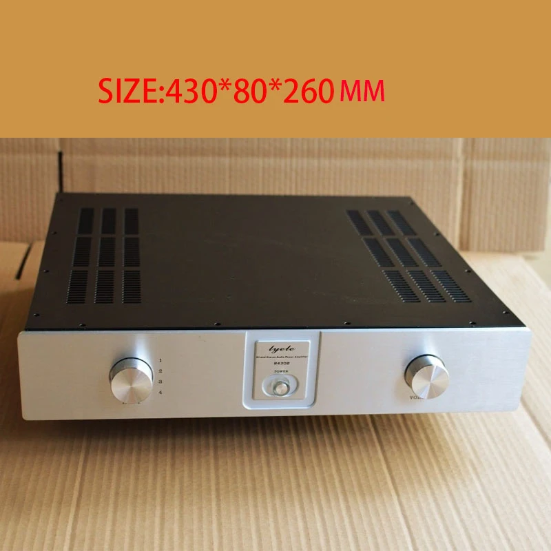 430*80*260MM A4308 Amplifier Chassis DIY Box Enclosure Class A Home Audio Music Sound Speaker Amplifier Shell House