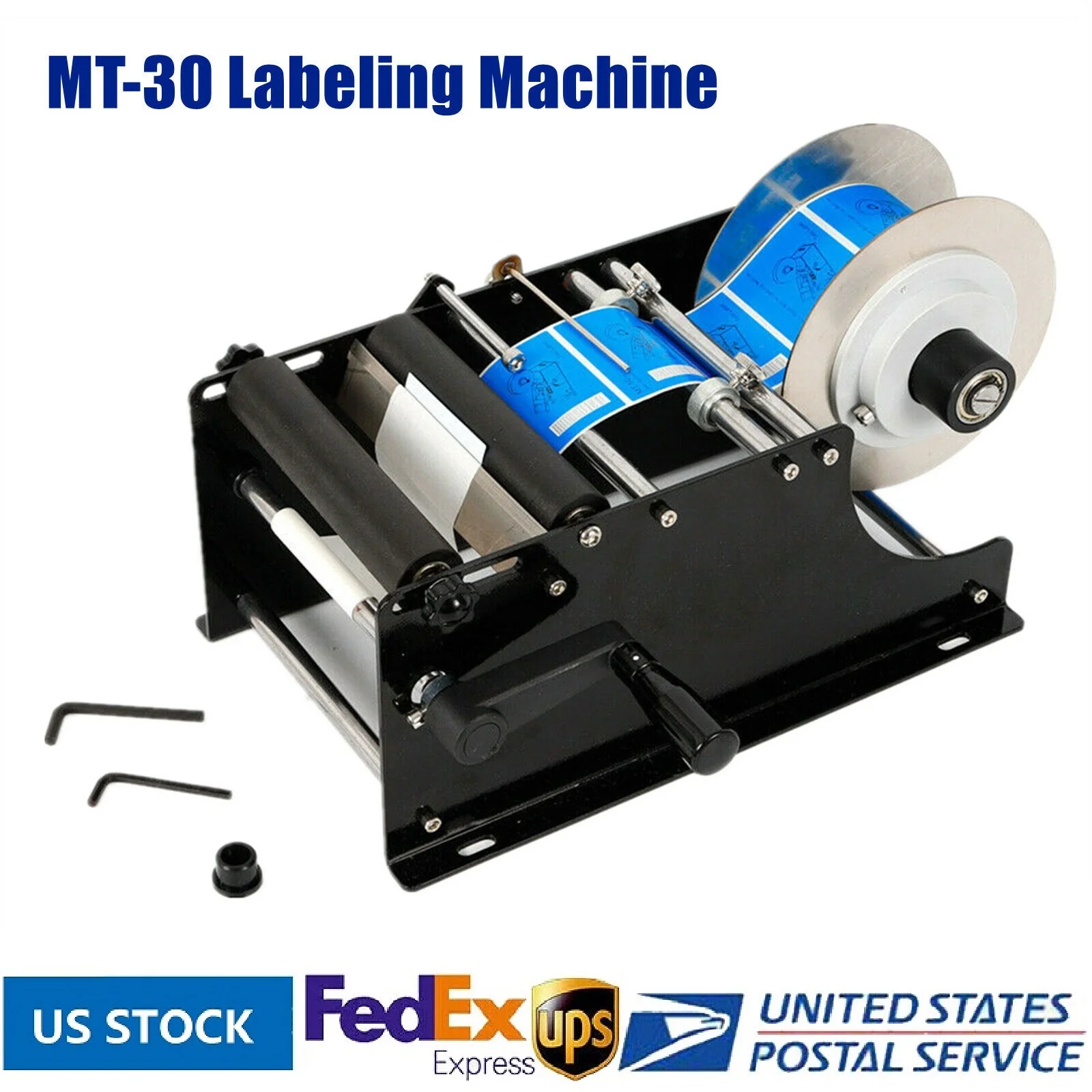 FOR Manual MT-30 Labelling Machine Round Bottles Label Sticker for  Wine Beer Supplier Wrap Around Labeller 30Times/Min Durable