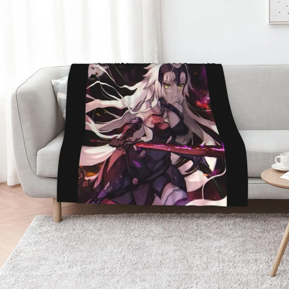 Jeanne Alter Fate Grand Order Throw Blanket Nap Bed halloween Quilt funny gift Hairys Blankets