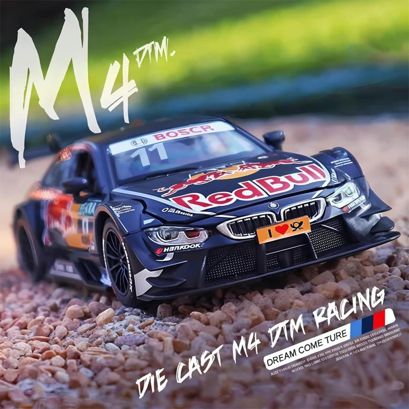 1:24 BMW M4 DTM Red Bull Supercar Alloy Metal Diecast Model Car