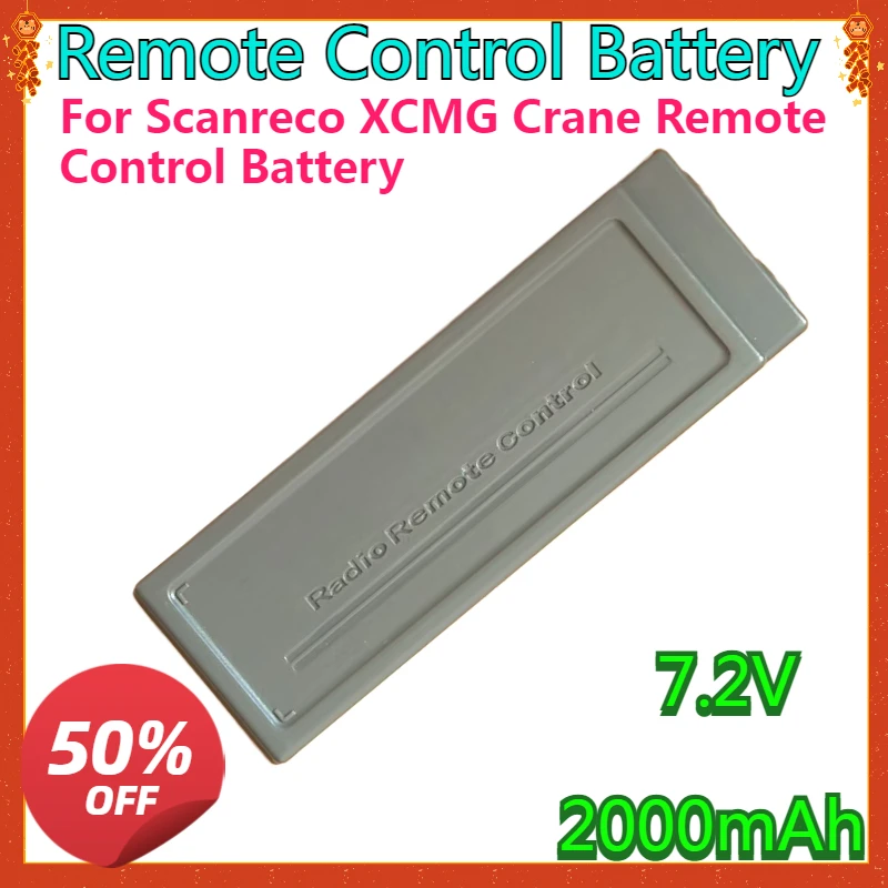 

New High quality replaceable Battery Capacity 7.2V 2000mAh TYPE 592 590 For Scanreco XCMG Crane Remote Control Battery