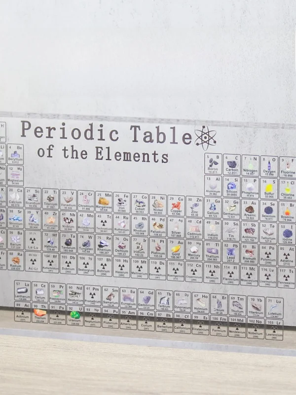 Acrylic Periodic Table Display Home Decor Transparent Acrylic Element Periodic Table Gift Artwork Sculpture Modern Simple Style