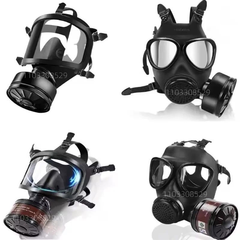 قناع تنفس كامل الوجه MF14/87 مضاد للسموم، مع فلتر الكربون المنشط، يستخدم للحماية من البخار والمواد الكيميائية وما إلى ذلك